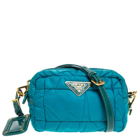 prada nylon crossbody turquoise|More.